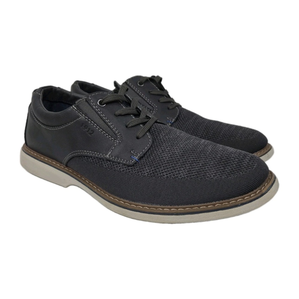 Nunn Bush Otto Knit Plain Toe Oxford Shoes Men's Size 10 W Gray 84964-062